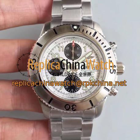 Replica Breitling Superocean Chronograph Steelfish A13341C3.G782.162A GF Stainless Steel White Dial Swiss 7750