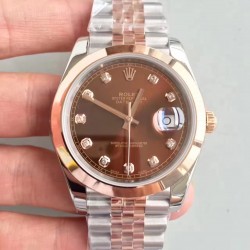 Replica Rolex Datejust II 116333 41MM N Stainless Steel & Rose Gold Chocolate Dial Swiss 3235