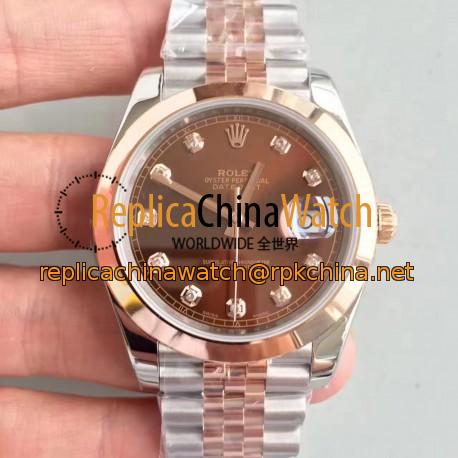 Replica Rolex Datejust II 116333 41MM N Stainless Steel & Rose Gold Chocolate Dial Swiss 3235