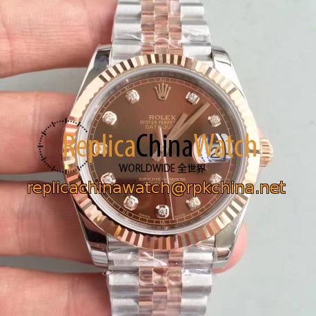 Replica Rolex Datejust II 116333 41MM N Stainless Steel & Rose Gold Chocolate Dial Swiss 3235