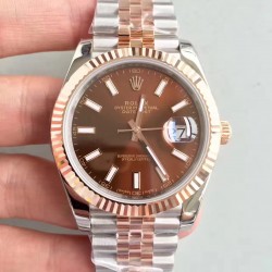 Replica Rolex Datejust II 116333 41MM N Stainless Steel & Rose Gold Chocolate Dial Swiss 3235