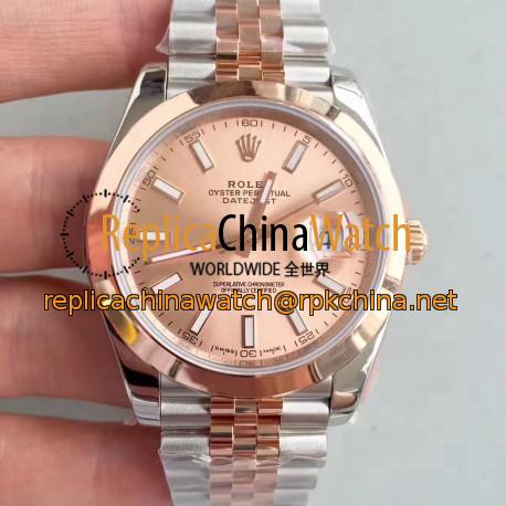 Replica Rolex Datejust II 116333 41MM N Stainless Steel & Rose Gold Rose Gold Dial Swiss 3235