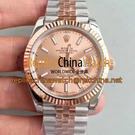 Replica Rolex Datejust II 116333 41MM N Stainless Steel & Rose Gold Rose Gold Dial Swiss 3235