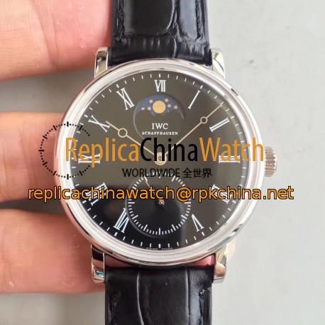 Replica IWC Vintage Portofino IW544801 VF Stainless Steel Black Dial Swiss 98800