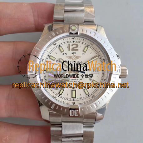 Replica Breitling Colt Automatic 44MM A1738811-G791 GF Stainless Steel White Dial Swiss 2824-2