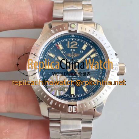 Replica Breitling Colt Automatic 44MM A1738811-C906-173A GF Stainless Steel Blue Dial Swiss 2824-2