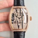 Replica Franck Muller Tenor Curvex Gothic Arrange 8880 SCDT GOTH DCD FM Rose Gold & Diamonds Diamond Dial Swiss 2824-2