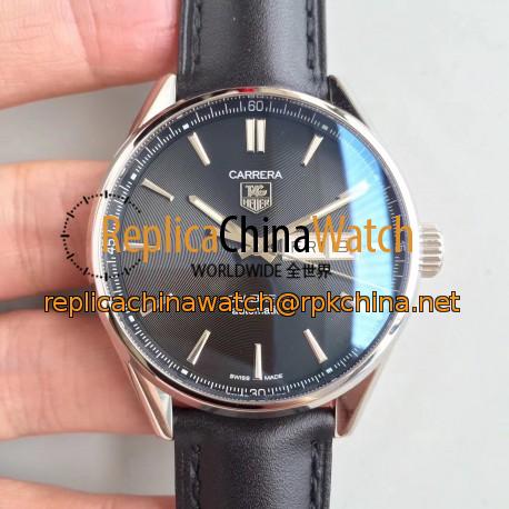 Replica Tag Heuer Carrera Calibre 5 Day-Date 41MM WAR201A.FC6266 HBB V6 Stainless Steel Black Dial Swiss Calibre 5