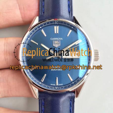 Replica Tag Heuer Carrera Calibre 5 Day-Date 41MM WAR201E.FC6292 HBB V6 Stainless Steel Blue Dial Swiss Calibre 5