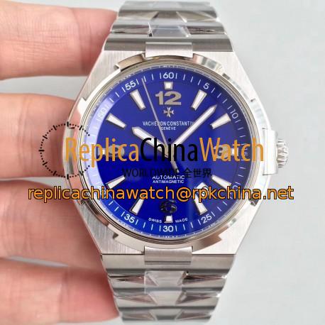 Replica Vacheron Constantin Overseas 47040 JJ Stainless Steel Blue Dial M9015