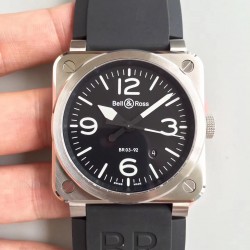 Replica Bell & Ross BR 03-92 Steel N Stainless Steel Black Dial M9015