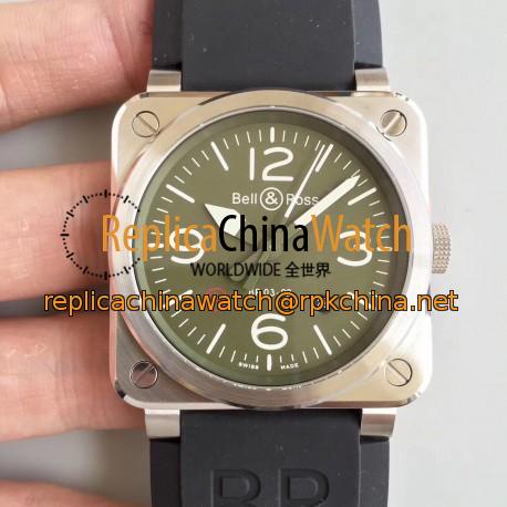 Replica Bell & Ross BR 03-92 Steel N Stainless Steel Green Dial M9015