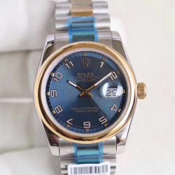 Replica Rolex Datejust 36 116203 36MM N Stainless Steel & Yellow Gold Blue Dial Swiss 2836-2