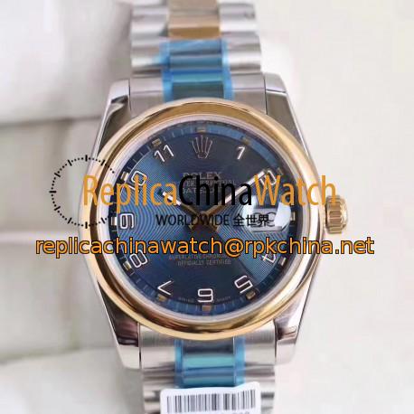 Replica Rolex Datejust 36 116203 36MM N Stainless Steel & Yellow Gold Blue Dial Swiss 2836-2