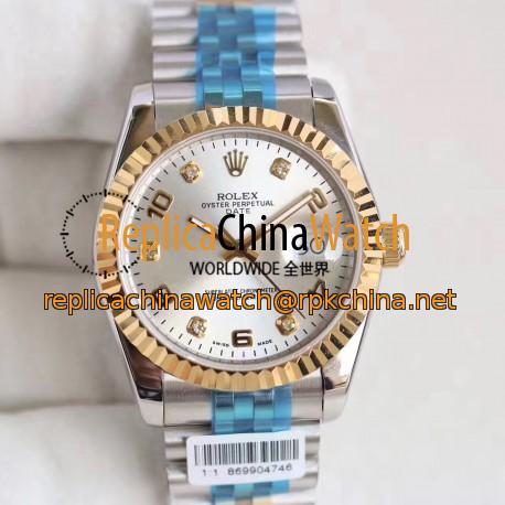 Replica Rolex Datejust 36 116233 36MM N Stainless Steel & Yellow Gold Rhodium Dial Swiss 2836-2