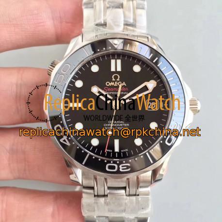 Replica Omega Seamaster Diver 300M Co-Axial 41MM 212.30.41.20.01.003 JH Stainless Steel Black Dial Swiss 2824-2