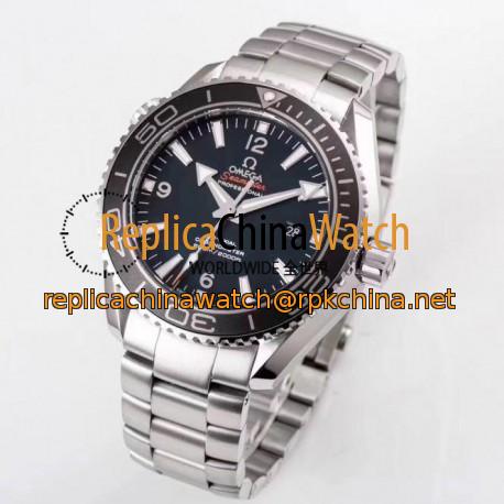 Replica Omega Seamaster Planet Ocean 600M 45.5MM 232.30.46.21.01.001 OM Stainless Steel Black Dial Swiss 8500