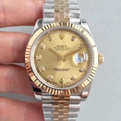 Replica Rolex Datejust II 116333 41MM EW Stainless Steel & Yellow Gold Champagne Dial Swiss 3136