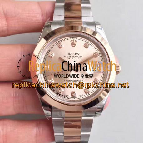 Replica Rolex Datejust II 116333 41MM EW Stainless Steel & Rose Gold Rose Gold Dial Swiss 3136