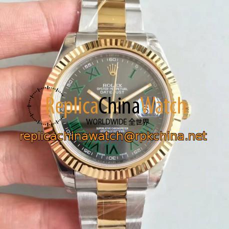 Replica Rolex Datejust II 116333 41MM EW Stainless Steel & Yellow Gold Anthracite Dial Swiss 3136