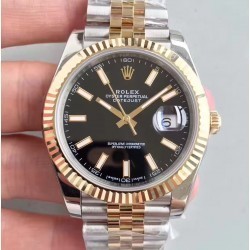 Replica Rolex Datejust II 116333 41MM EW Stainless Steel & Yellow Gold Black Dial Swiss 3136