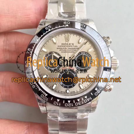 Replica Rolex Daytona Cosmograph 116500LN JH Stainless Steel Silver Dial Swiss 4130 Run 6@SEC