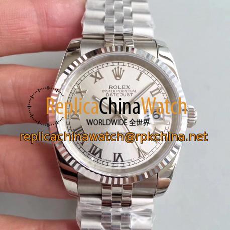 Replica Rolex Datejust 36MM 116234 MIT Stainless Steel 904L Rhodium Dial Swiss 3135