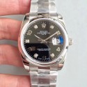 Replica Rolex Datejust 36MM 116234 MIT Stainless Steel 904L Black Dial Swiss 3135