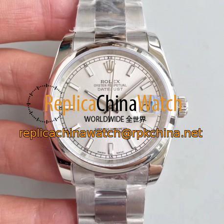 Replica Rolex Datejust 36MM 116234 MIT Stainless Steel 904L Rhodium Dial Swiss 3135