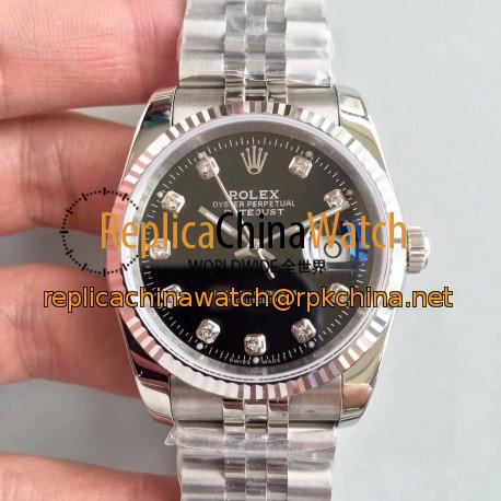 Replica Rolex Datejust 36MM 116234 MIT Stainless Steel 904L Black Dial Swiss 3135