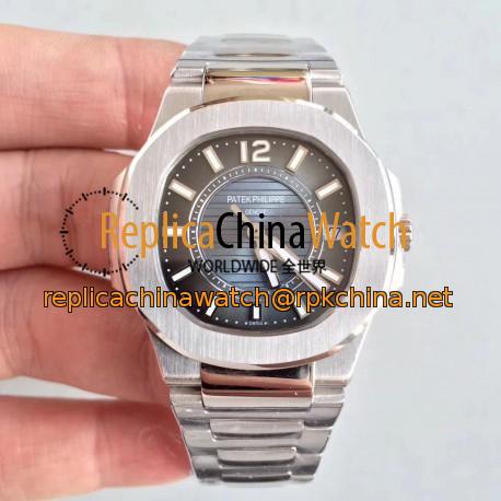 Replica Patek Philippe Nautilus Ladies 7011/1G-010 JJ Stainless Steel Blue Dial Swiss Quartz E23-250 S C