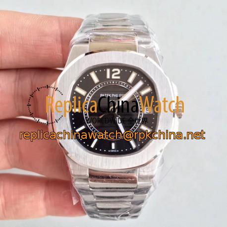 Replica Patek Philippe Nautilus Ladies 7011/1G-010 JJ Stainless Steel Black Dial Swiss Quartz E23-250 S C