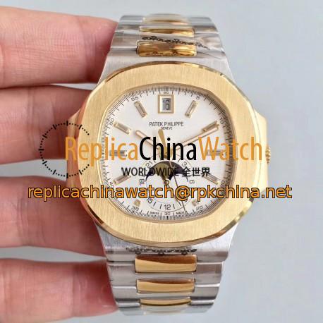 Replica Patek Philippe Nautilus 5726/1A-001 N Yellow Gold & Stainless Steel White Dial Swiss 324 S QA LU 24H/303