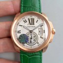 Replica Calibre De Cartier W7100009 42MM JF Rose Gold White Dial M8205