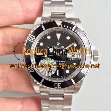 Replica Rolex Submariner Date 16610 JF V2 Stainless Steel Black Dial Swiss 3135