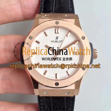 Replica Hublot Classic Fusion King Gold Opalin 511.OX.2611.LR JJ Rose Gold White Dial Swiss HUB1112