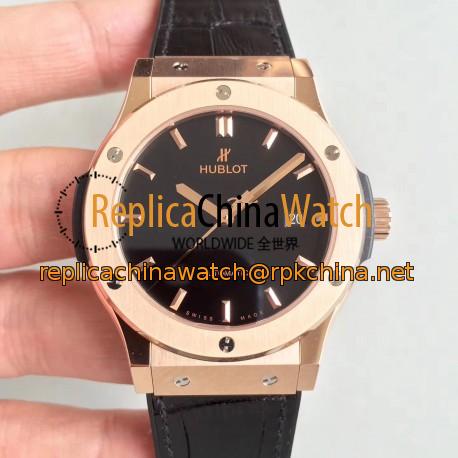 Replica Hublot Classic Fusion King Gold 511.OX.1181.LR JJ Rose Gold Black Dial Swiss HUB1112