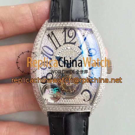 Replica Franck Muller Cintree Curvex Imperial Tourbillon 8880 T ABF Stainless Steel & Diamonds Diamond Dial Swiss Tourbillon