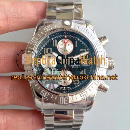 Replica Breitling Avenger II Automatic Chronograph A1338111/BC33SS GF Stainless Steel Black Dial Swiss 7750