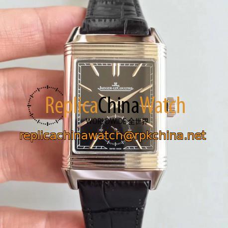 Replica Jaeger-LeCoultre Grande Reverso 986 N Stainless Steel Black Dial Swiss JLC 986