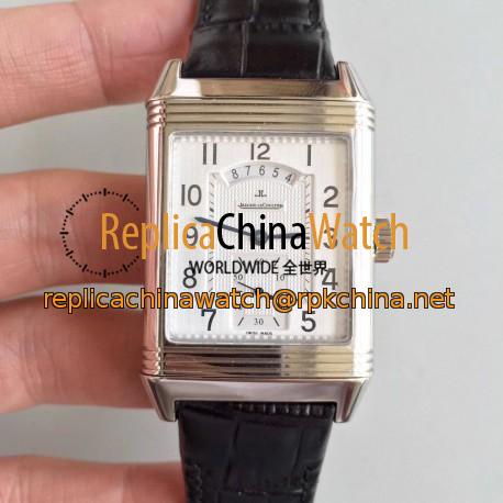 Replica Jaeger-LeCoultre Grande Reverso 986 Duodate Q3748421 N Stainless Steel Silver Dial Swiss JLC 986