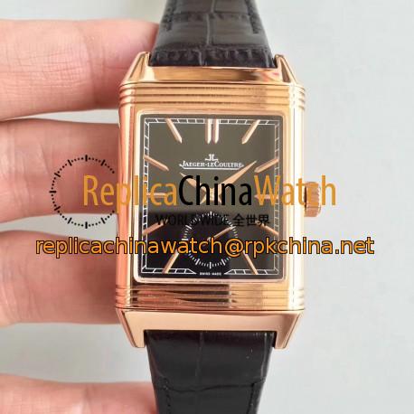 Replica Jaeger-LeCoultre Grande Reverso 986 N Rose Gold Black Dial Swiss JLC 986