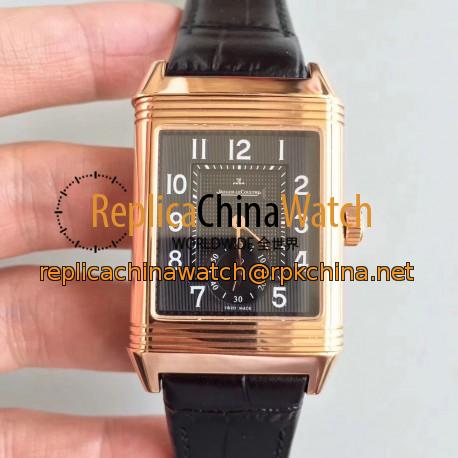 Replica Jaeger-LeCoultre Grande Reverso 986 N Rose Gold Black Dial Swiss JLC 986