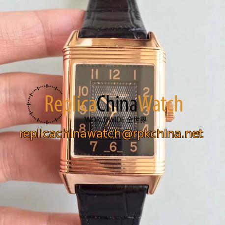 Replica Jaeger-LeCoultre Grande Reverso 986 N Rose Gold Black Dial Swiss JLC 986