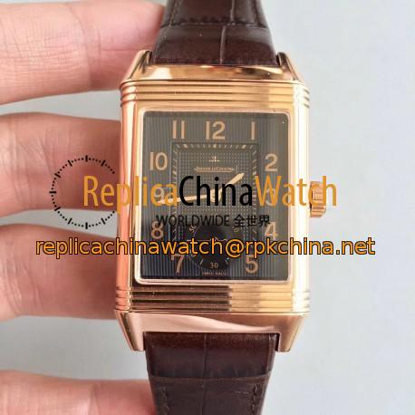 Replica Jaeger-LeCoultre Grande Reverso 986 N Rose Gold Black Dial Swiss JLC 986