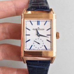 Replica Jaeger-LeCoultre Grande Reverso 986 N Rose Gold White Dial Swiss JLC 986