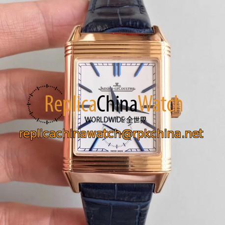 Replica Jaeger-LeCoultre Grande Reverso 986 N Rose Gold White Dial Swiss JLC 986