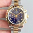 Replica Rolex Daytona Cosmograph 116503 3A 18K Yellow Gold Wrapped & Stainless Steel 904L Blue Dial Swiss 7750 Run 6@SEC