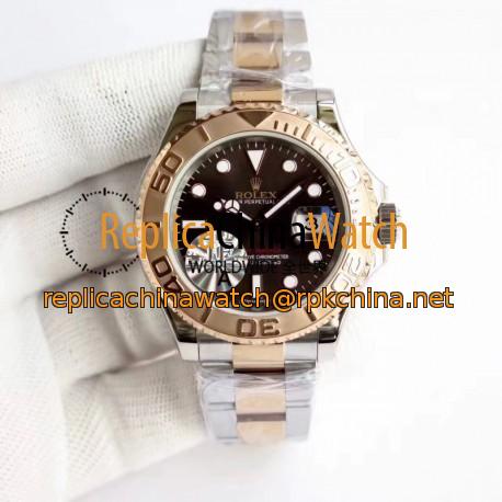 Replica Rolex Yacht-Master 40 116621 JF Stainless Steel & Rose Gold Chocolate Dial Swiss 2836-2