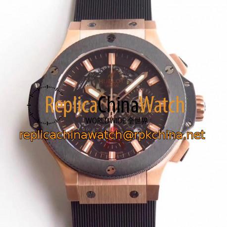 Replica Hublot Big Bang Aero Bang Gold 311.PX.1180.GR HB Rose Gold Black Skeleton Dial Swiss HUB4100